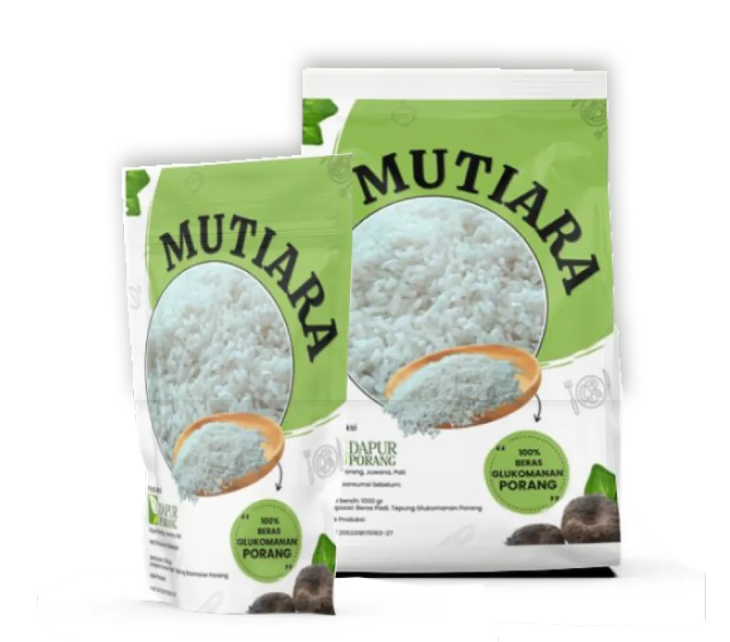 Rekomendasi Nasi Diet dan sehat,Mutiara Beras Glukomanan Porang Produksi PT Dapur Porang Prima